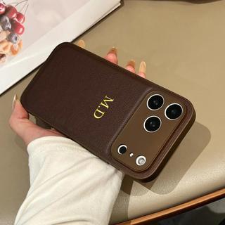 หรูหราที่กําหนดเองชื่อเริ่มต้น DIY หนังสําหรับ iPhone 17 16 Pro Max 15 Pro Max 11 12 13 14 ปรับแต่งฝาครอบ
