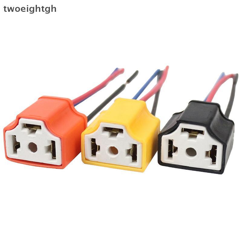 TWH คุณภาพสูง H4 สามหลุมเซรามิคสายไฟรถหลอดไฟหลอดไฟสายรัดปลั๊ก Soet ขายร้อนอัตโนมัติ H4 Connector Plu