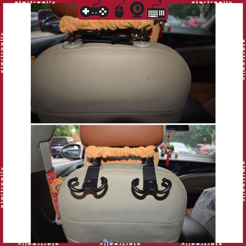 ST Storage Groceries Headrest Hanger PP Car Back สําหรับที่นั่งกระเป๋าถือตะขอคู่ 2x Hooks Storage Grocery Bag