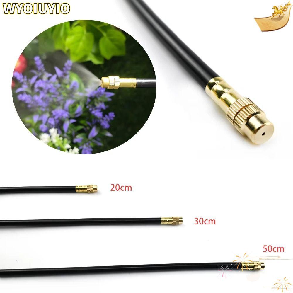WYOIUYIO 5/10 ชิ้นหัวฉีดหมอก, เครื่องพ่นละอองแบบปรับได้ 20/30/50 ซม., 8 มม. 360° ชลประทานทองเหลืองแบบอิสระรดน้ําอัตโนมัติ
