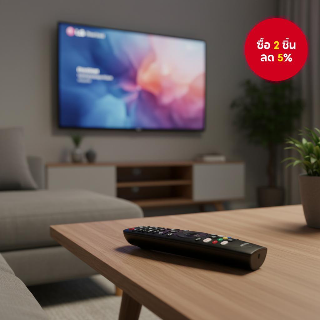 รีโมทคอนโทรลเปลี่ยนแทน LG AKB75855501 (ไม่มีเสียง, ตัวชี้, ฟังก์ชั่นเมจิก) สําหรับ LG สมาร์ททีวี 49N