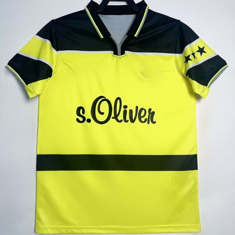 1997-98 DT Home Yellow Retro เสื้อฟุตบอลแขนสั้น S-XXL