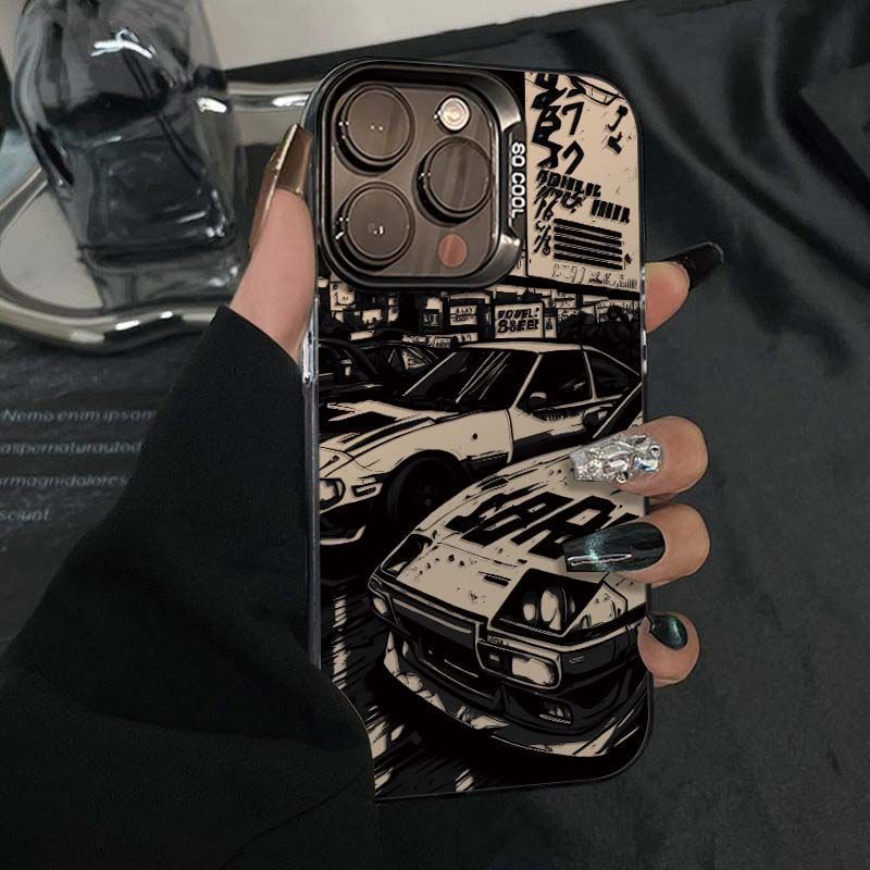 Retro Car เหมาะสําหรับ Apple 16promax Premium 15pro/14/13/12/11 เคสโทรศัพท์ 7P/8p/XR