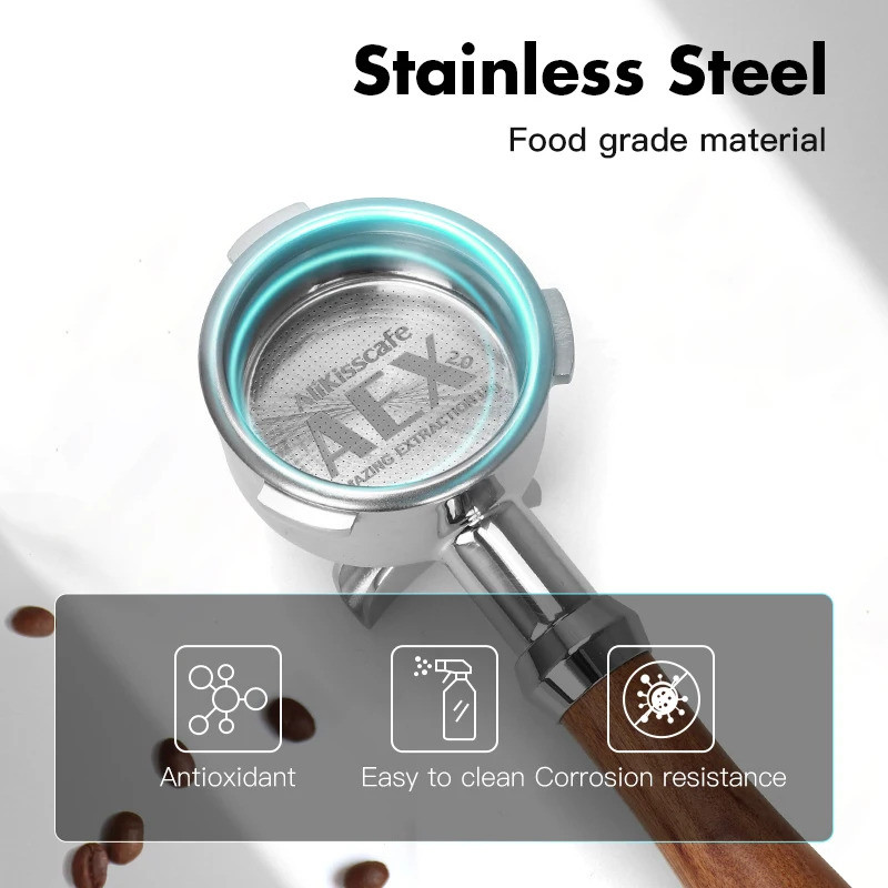 58 มม.Portafilter สําหรับ Hibrew h7 h7a h10a Breville Barista Max Mini Sunbeam Double Spout กาแฟเครื