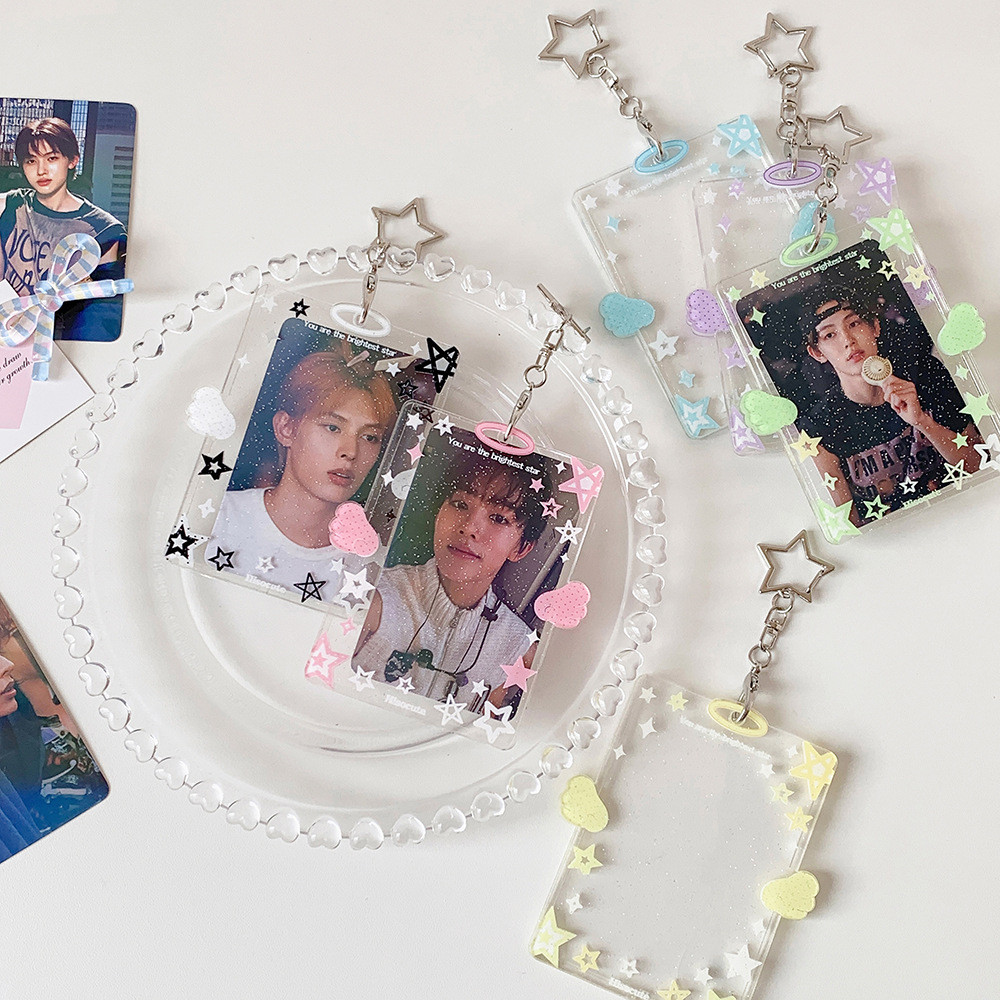 อะคริลิค Hard Card Holder ขนาด 3 นิ้ว สำหรับนักเรียน และการจัดแสดงบัตรไอดอลแบบแขวนได้