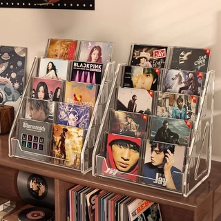 ชั้นวางอะคริลิค 3-5 ชั้น เก็บแผ่นCD ดีวีดี บลูเรย์ อัลบั้ม อายแชโดว์ เครื่องสำอาง แสดงผลสวย จัดระเบียบได้