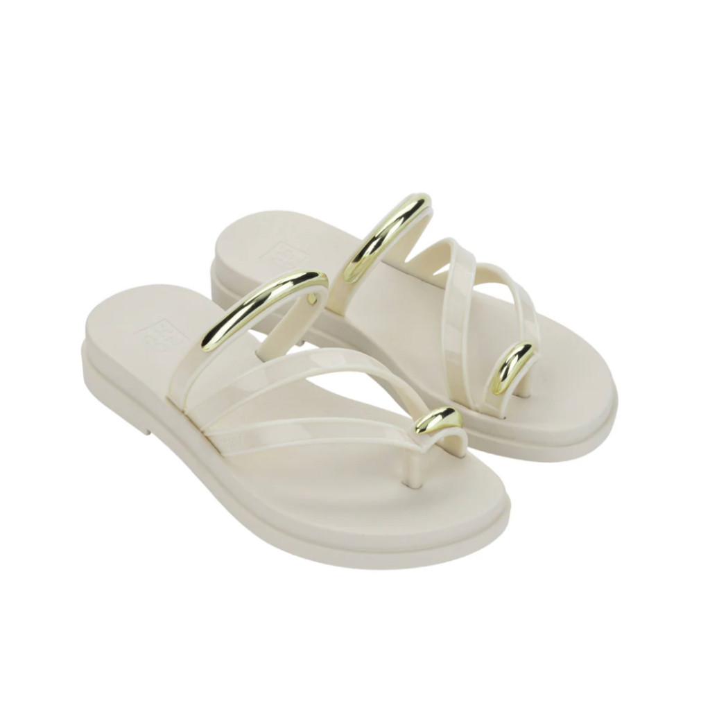 Zaxy Lume Ad Off White/Metal รองเท้าแตะผู้หญิงแบบสวม