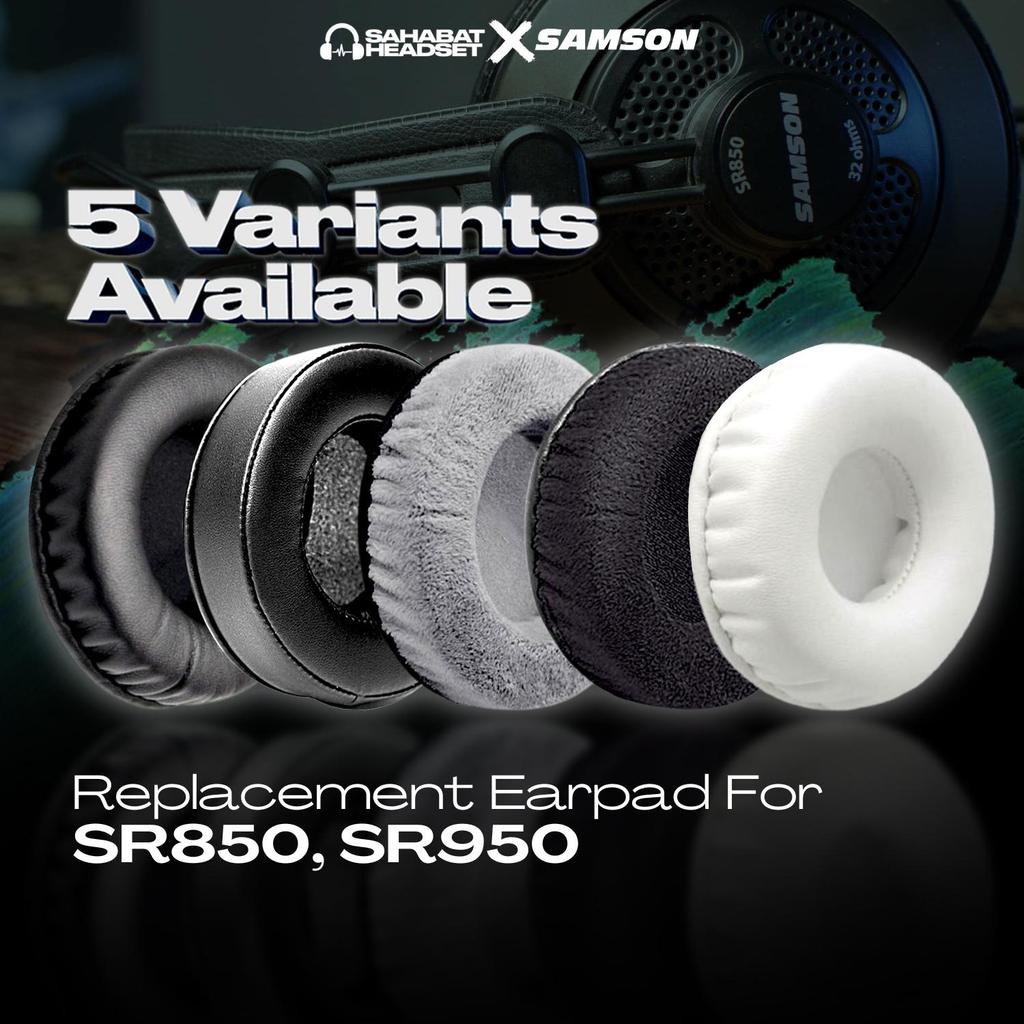 แผ่นรองหูฟังโฟม Earpad Earcup Samson SR850 SR950 SR 850 950 SR-850 SR-950 แผ่นโฟม