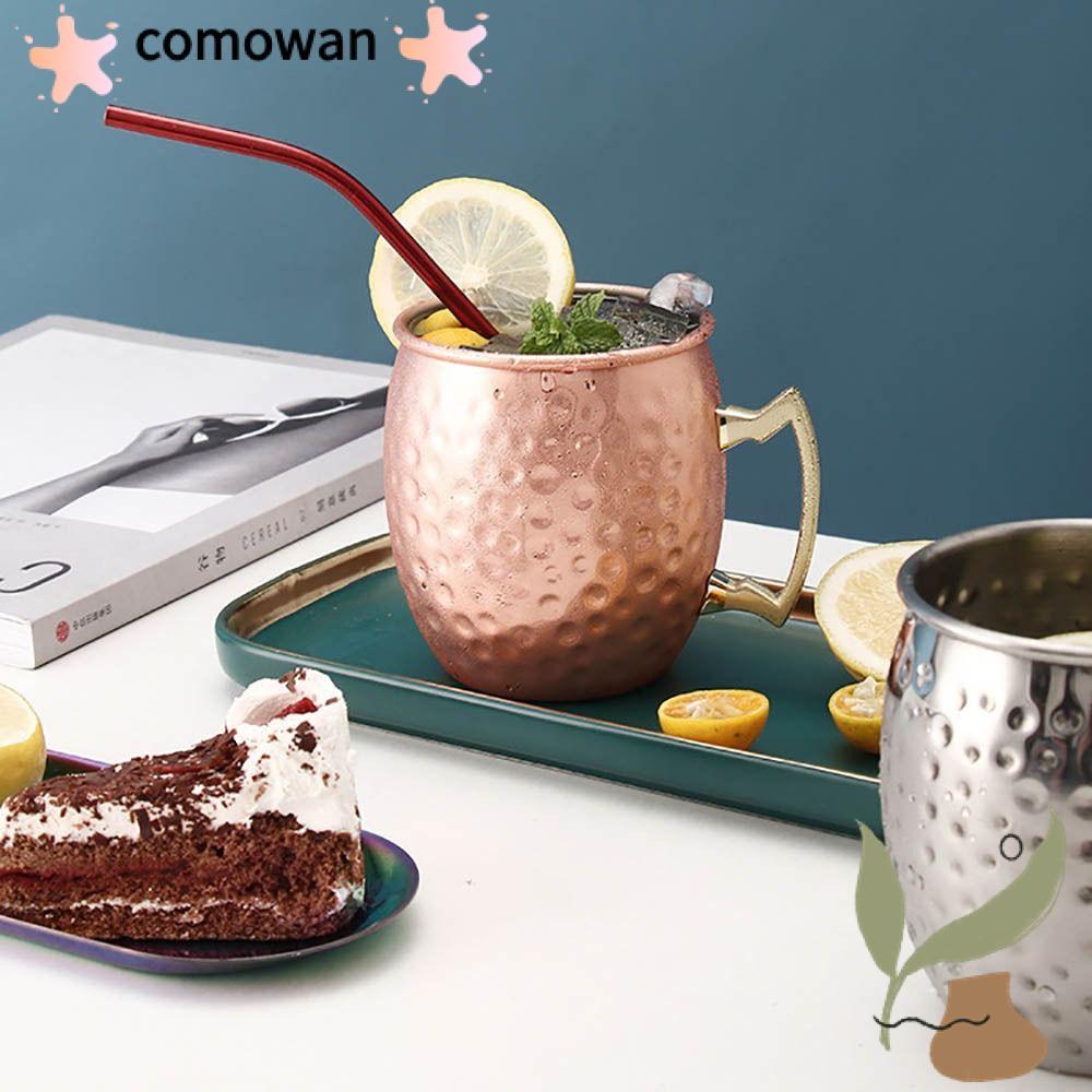 KOWAN ถ้วยทองแดงบริสุทธิ์, หนา 500ml ถ้วยแก้ว, กับ Strong Riveted จับ Moscow Mule ค้อนแปรงลักษณะ Mos