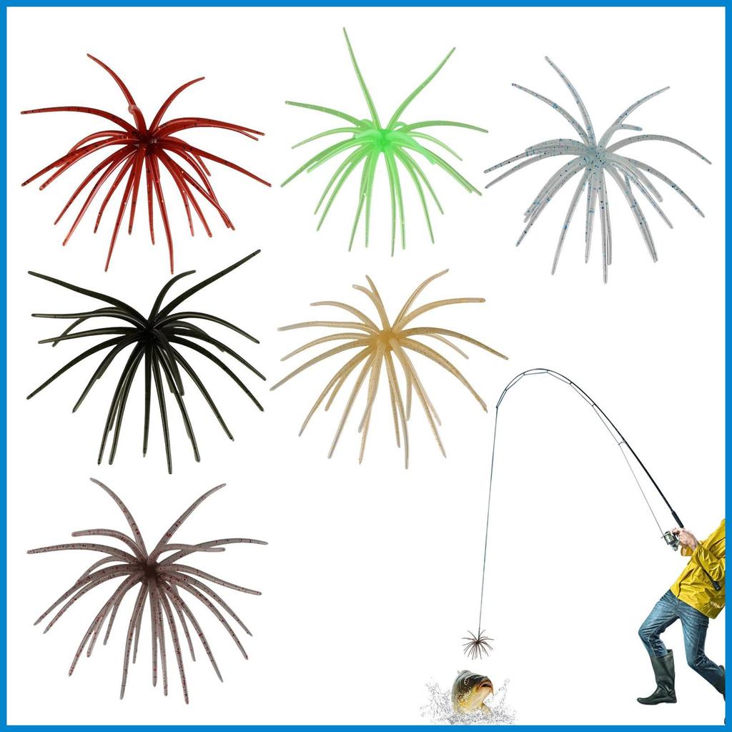 Sea Urchin เหยื่อ 6 ชิ้น Soft Swimbait Lure Sea Urchin เหยื่อสําหรับน้ําจืดน้ําเค็ม Perch Mandarin S