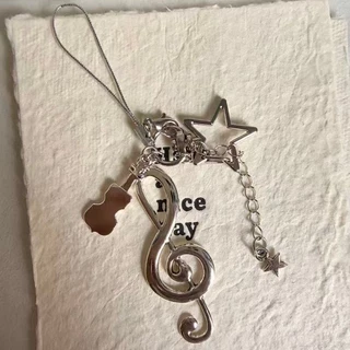 [Lucky Star Melody] จี้โซ่โทรศัพท์องค์ประกอบเพลง Gubon Chain Card Book พวงกุญแจ Star Hanging Chain