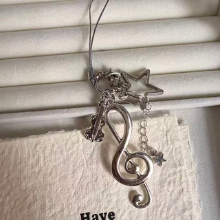 [Lucky Star Melody] จี้โซ่โทรศัพท์องค์ประกอบเพลง Gubon Chain Card Book พวงกุญแจ Star Hanging Chain
