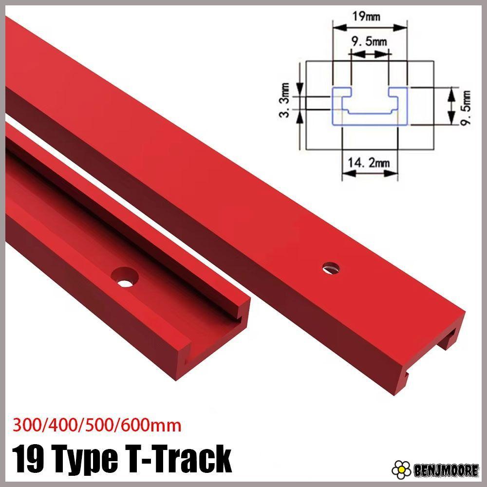 BENJMOORE 1 ชิ้น T-Slot Track,สไลด์รางนําทางอลูมิเนียมT-Track,T Slider Fixture Slotสไลด์ 19 ประเภท 1