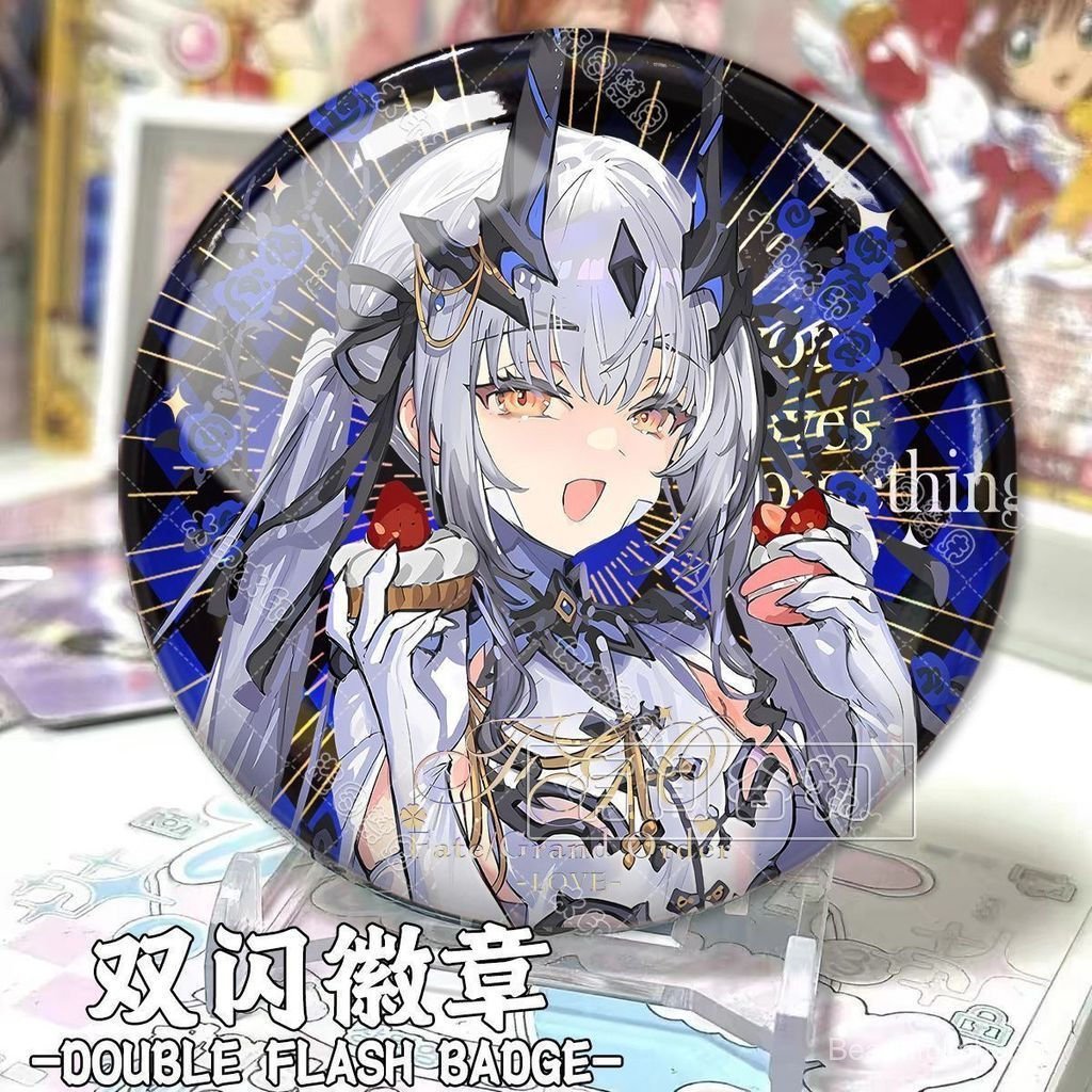 FGO Shadow Master 10th Anniversary Merchandise Laser Bar Chirp Orchid Kurojo Iori เข็มกลัดป้ายปวดกระ