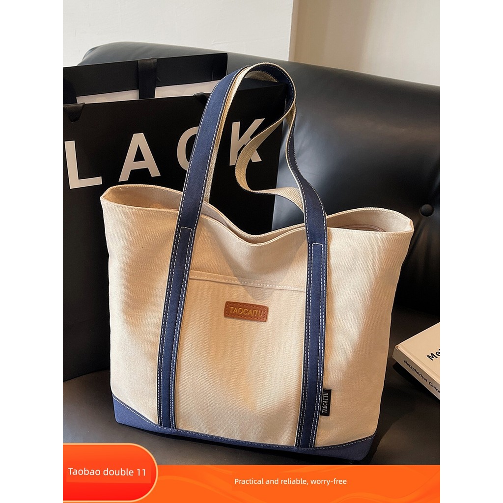 gental women กระเป๋า gentlewom กระเป๋าผ้า กระเป๋าผ้าใบอเนกประสงค์แบบลําลองสไตล์ญี่ปุ่นสําหรับผู้หญิง