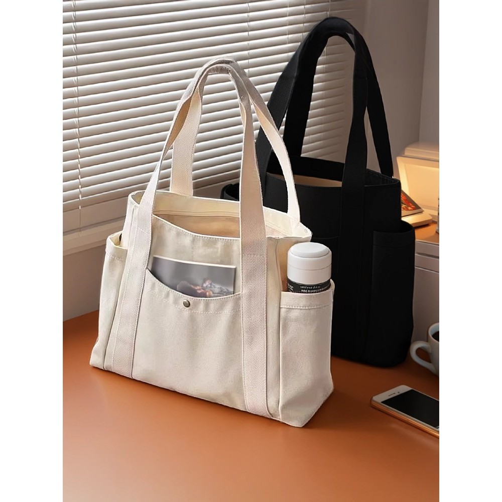 กระเป๋าสะพาย กระเป๋า gentlewom gental women กระเป๋า Tote ผ้าใบ ขนาดใหญ่ สําหรับทํางานและออกงานสังคม