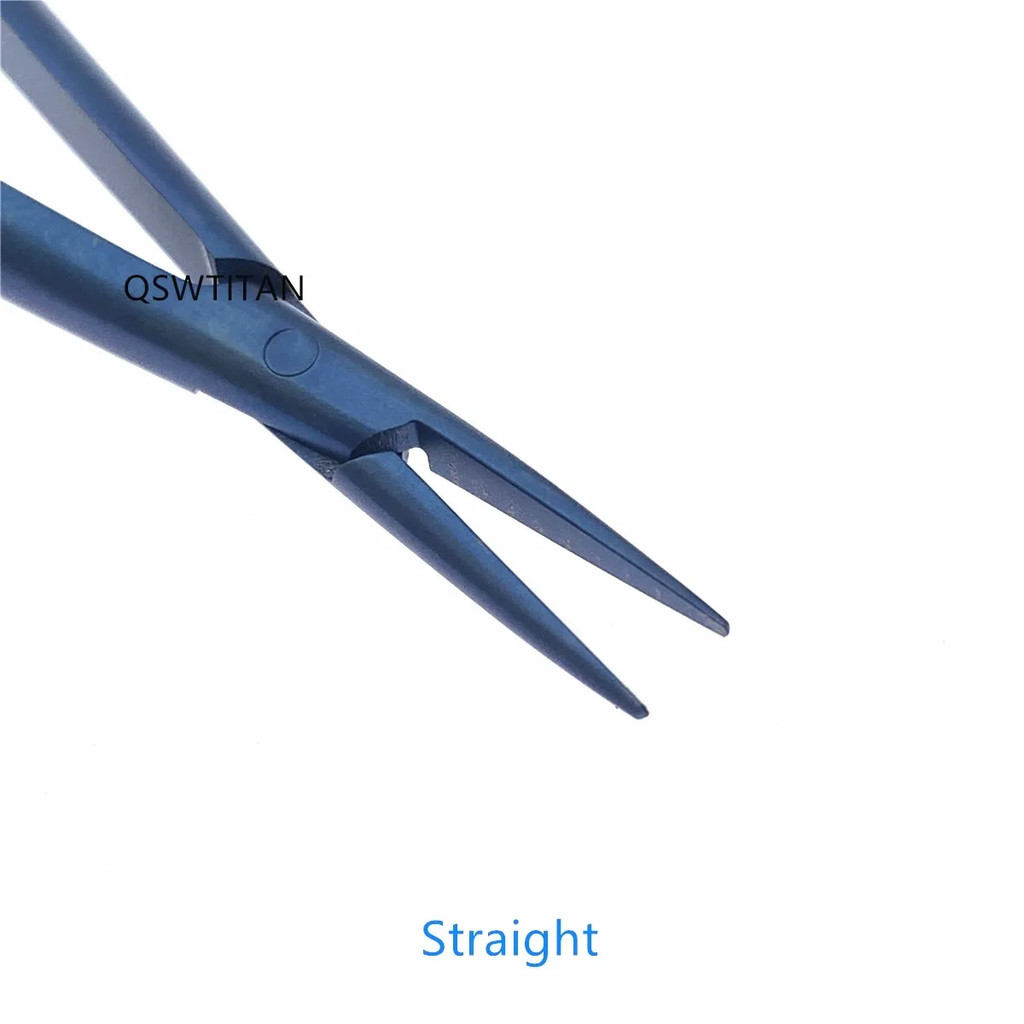 Neuroศัลยกรรม Micro Needle Holder Micro แหนบตรง/โค้ง Titanium Microscopic เครื่องมือผ่าตัด