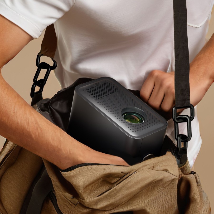 Mini V18 โปรเจคเตอร์ระบบ Android HD สมาร์ท 4K Gimbal โปรเจคเตอร์ Gimbal wifi โปรเจคเตอร์