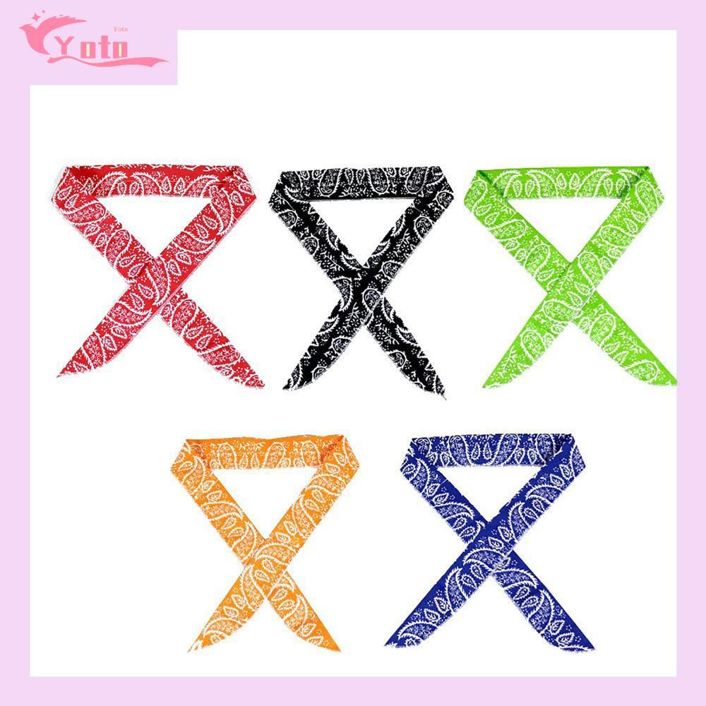 5 ชิ้น Cool ผ้าพันคอคอห่อ Cooling Bandana ผ้าพันคอสําหรับออกกําลังกายโยคะ Backpacking Yotable.th