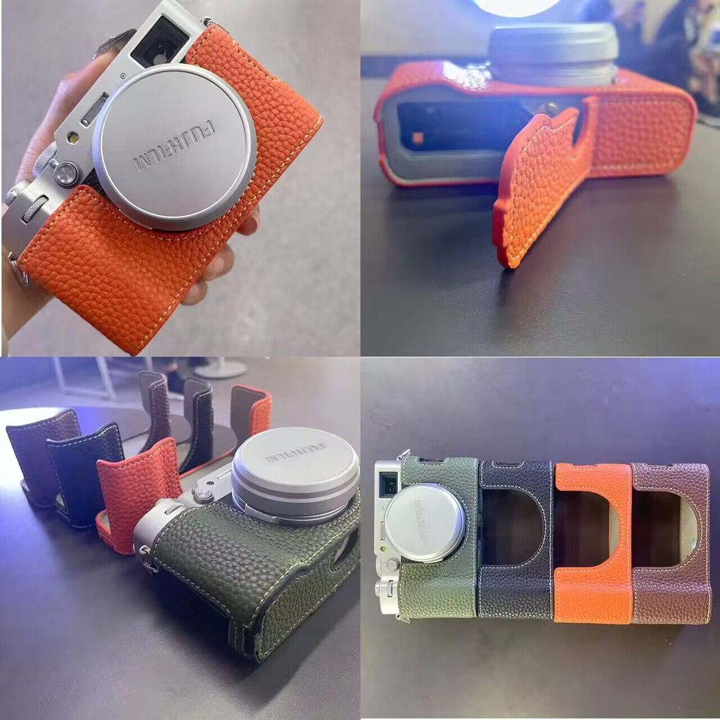 เหมาะสําหรับ Fuji X100 VI Half Case Base กระเป๋ากล้อง Fujifilm เคสหนังเคสป้องกัน
