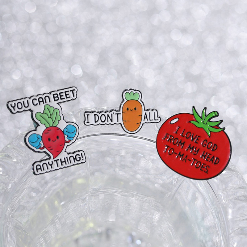 ตลกผัก Pun แครอท Beet มะเขือเทศเคลือบ Pin You Can Beet Anything เข็มกลัดปกป้ายกระเป๋าเป้สะพายหลังอุปกรณ์เสริมของขวัญสําหรับเพื่อน