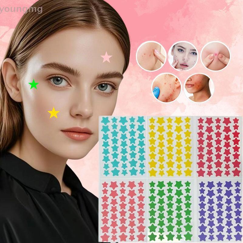 [YG] 200/400PCS แพทช์สิวที่มีสีสัน Star Heart ประเภทสิว Stier PE คอนซีลเลอร์ใบหน้ารอยสิวแพทช์ TH