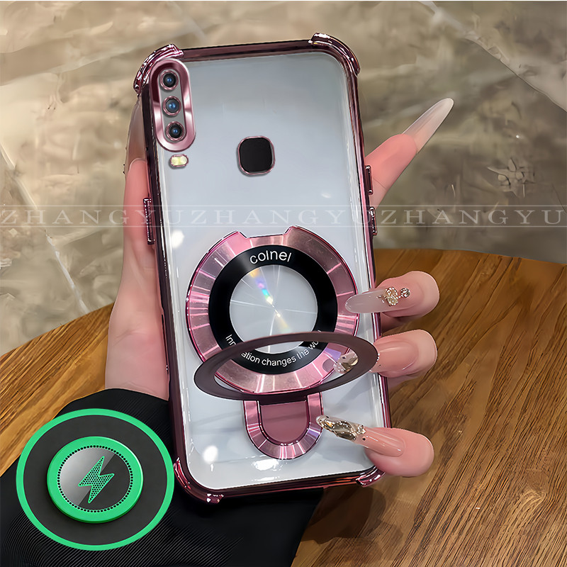 เหมาะสําหรับ Vivo Y11 Y12 Y15 Y17 Y19 เคสโทรศัพท์ใหม่แม่เหล็กยึดกันกระแทกปลอก SJ09