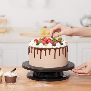 ที่แป้นหมุนเค้ก 28CM มีให้ซื้อถึง4สี! จานหมุนเค้ก ที่หมุนเค้ก CAKE TURNTABLE แป้นหมุนเค้กพลาสติก แป้นหมุนทำเค้ก แป้นเค้ก