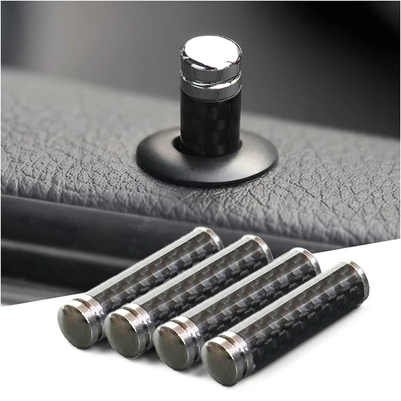 4 ชิ้น/เซ็ตคาร์บอนไฟเบอร์ Universal จัดแต่งทรงผมล็อค Crank Pin ลูกบิดสําหรับ Benz/BMW E46 E39 E60 E9