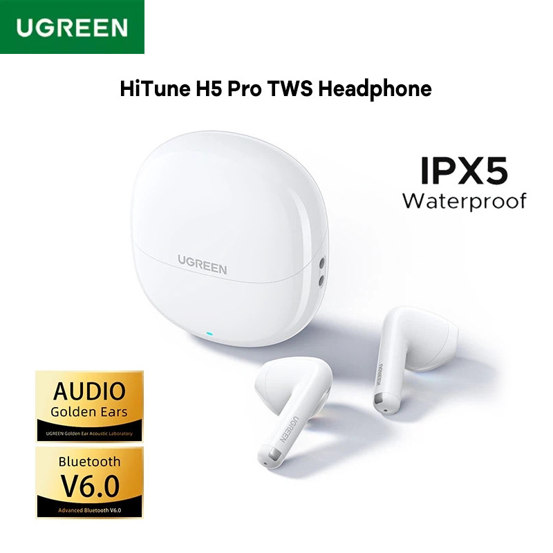 UGREEN HiTune H5 Pro TWS หูฟังบลูทูธ 6.0 หูฟังชนิดใส่ในหูกันน้ํา IPX5 4 ไมโครโฟน ENC หูฟังสําหรับโทร