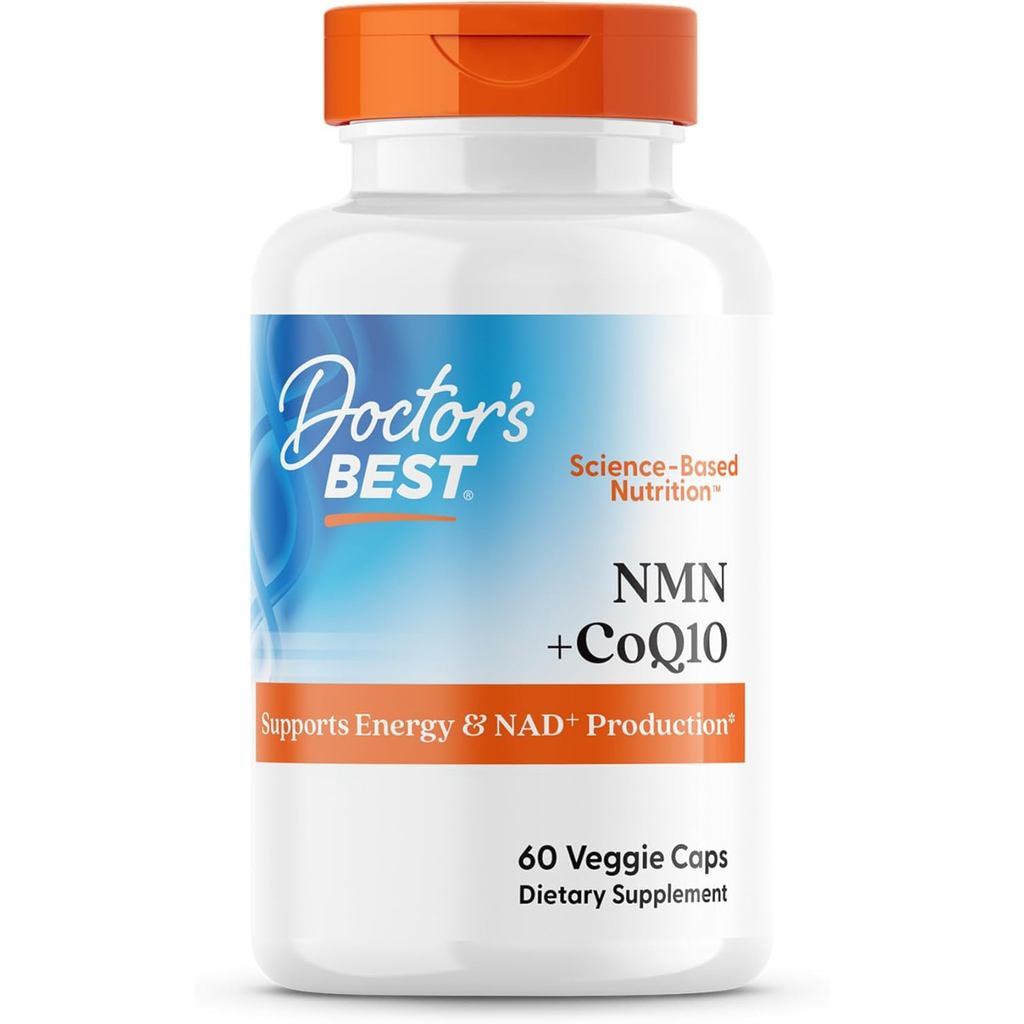 Doctor's Best NMN + CoQ10 Supplement for Women & Men - Supports NAD+ Production & Cellular Energy, B