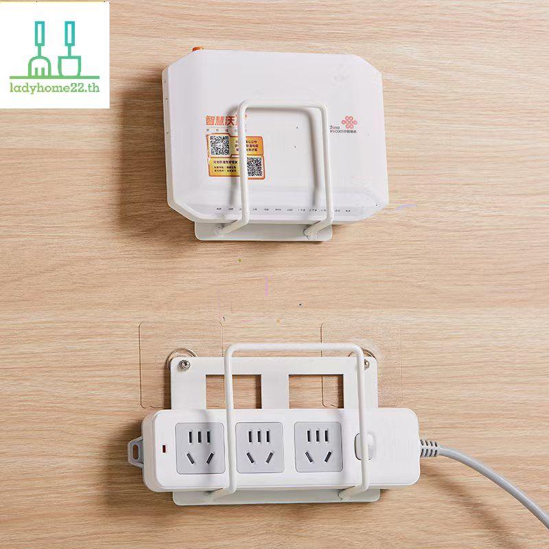 DOULLADY ที่วางเราเตอร์ติดผนัง WiFi Storage Braet ติดตั้งง่ายไม่เจาะ Power Soet Ra ชั้นวางหนังสือ TH