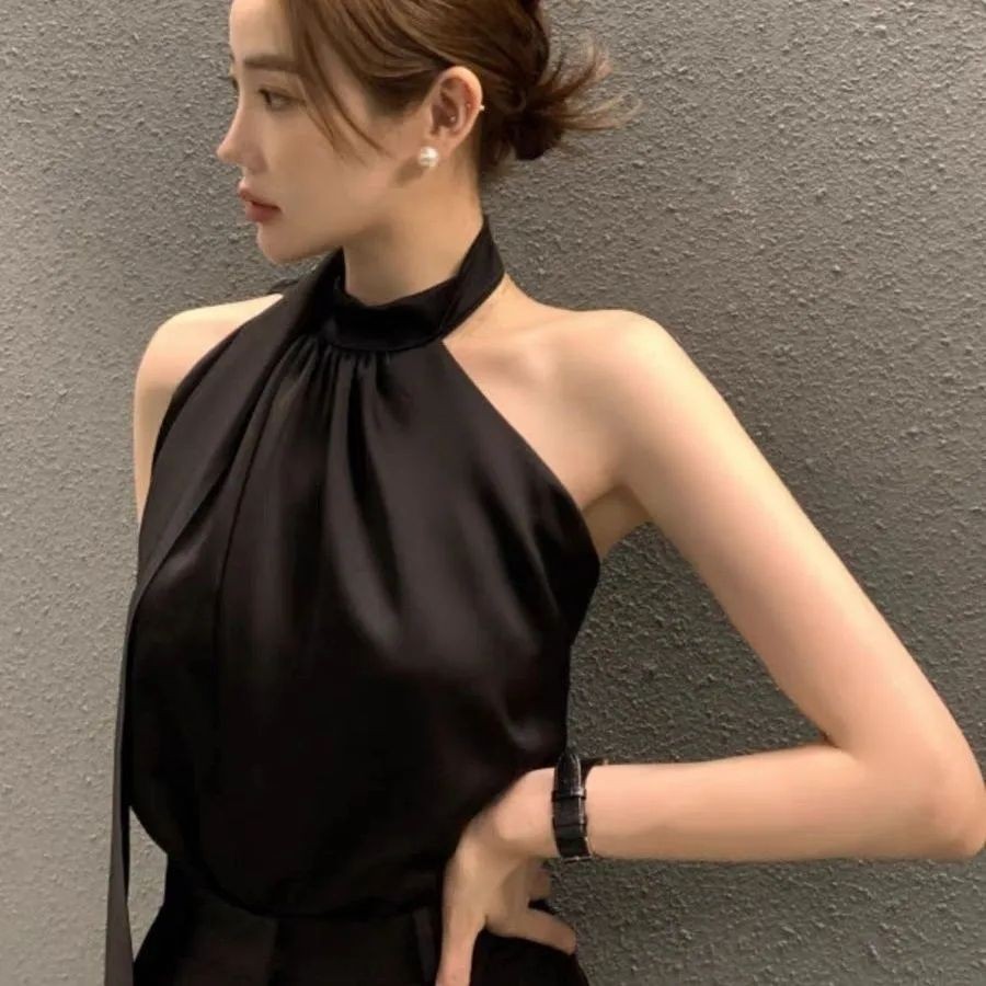 เสื้อสตรีน้ําส้มสายชูหมักจาก Soac Merce Mourity Design Design Design ผู้หญิงในซาติน niche ออกแบบไม่ส