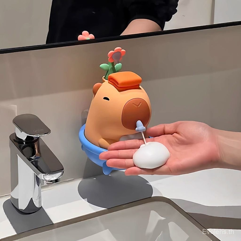 Kapibara Handwashing โทรศัพท์ในครัวเรือนห้องน้ํา Washstand อัตโนมัติ Induction เครื่องโฟมน่ารักการ์ตูนเด็กสบู่