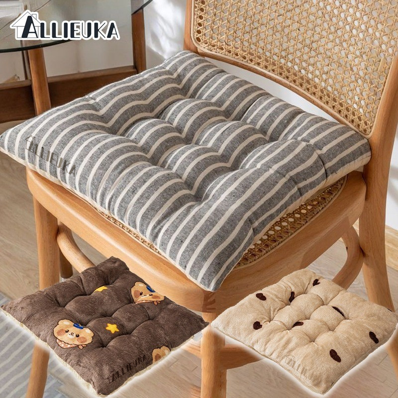 Allieuka เบาะรองนั่ง หนานุ่มนั่งสบาย สําหรับตกแต่งบ้าน ขนาด40x40cm