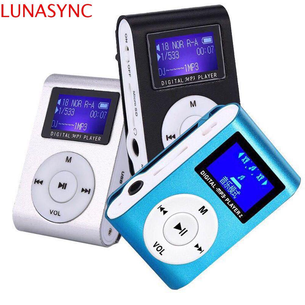 LUNASYNC MP3 เครื่องเล่นเพลงหน้าจอ LCD รองรับ 32GB TF Card แฟชั่นที่ดีที่สุดของขวัญเครื่องเล่นเพลงกี