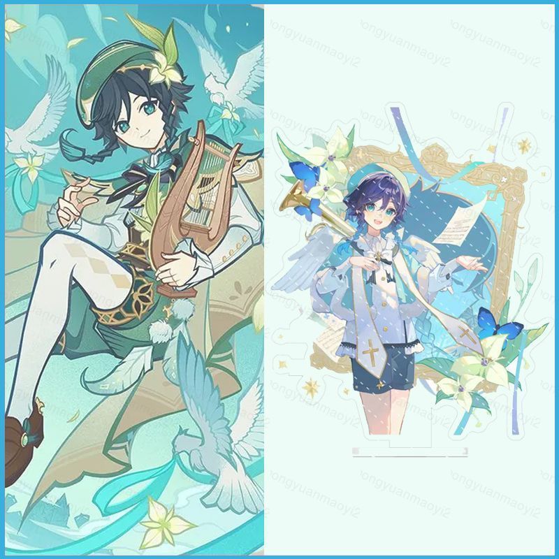 ZY2 Genshin Impact ขาตั้งแผ่นอะคริลิคผู้ถือ Home Desktop อะนิเมะ Furina Venti เครื่องประดับ YZ2