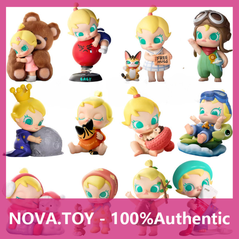P POPMART POPMART Baby Molly Hug Discovery Plan Series การตกแต่งกล่องปริศนา