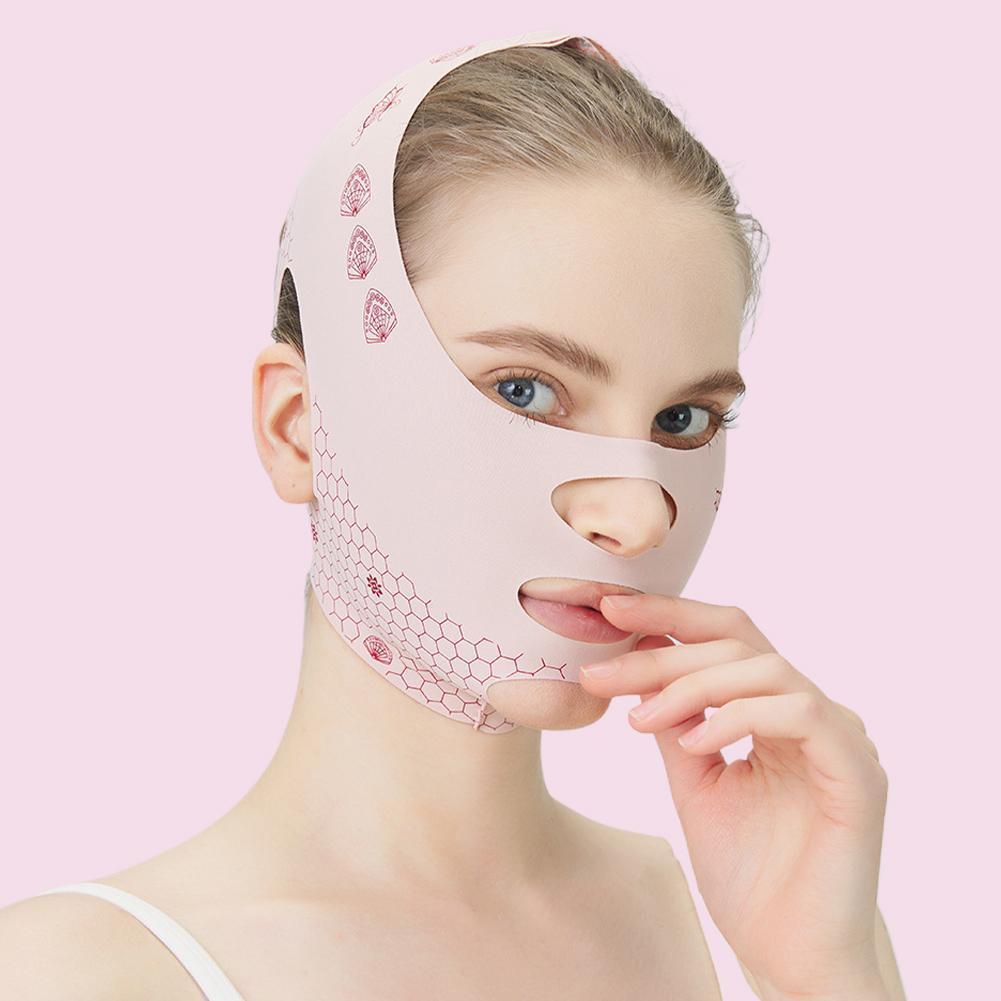 V-line Face Shaper Facebandage นวดหน้า Antiwrinkle Lift Lifting Mask สายรัดเข็มขัด M9h0