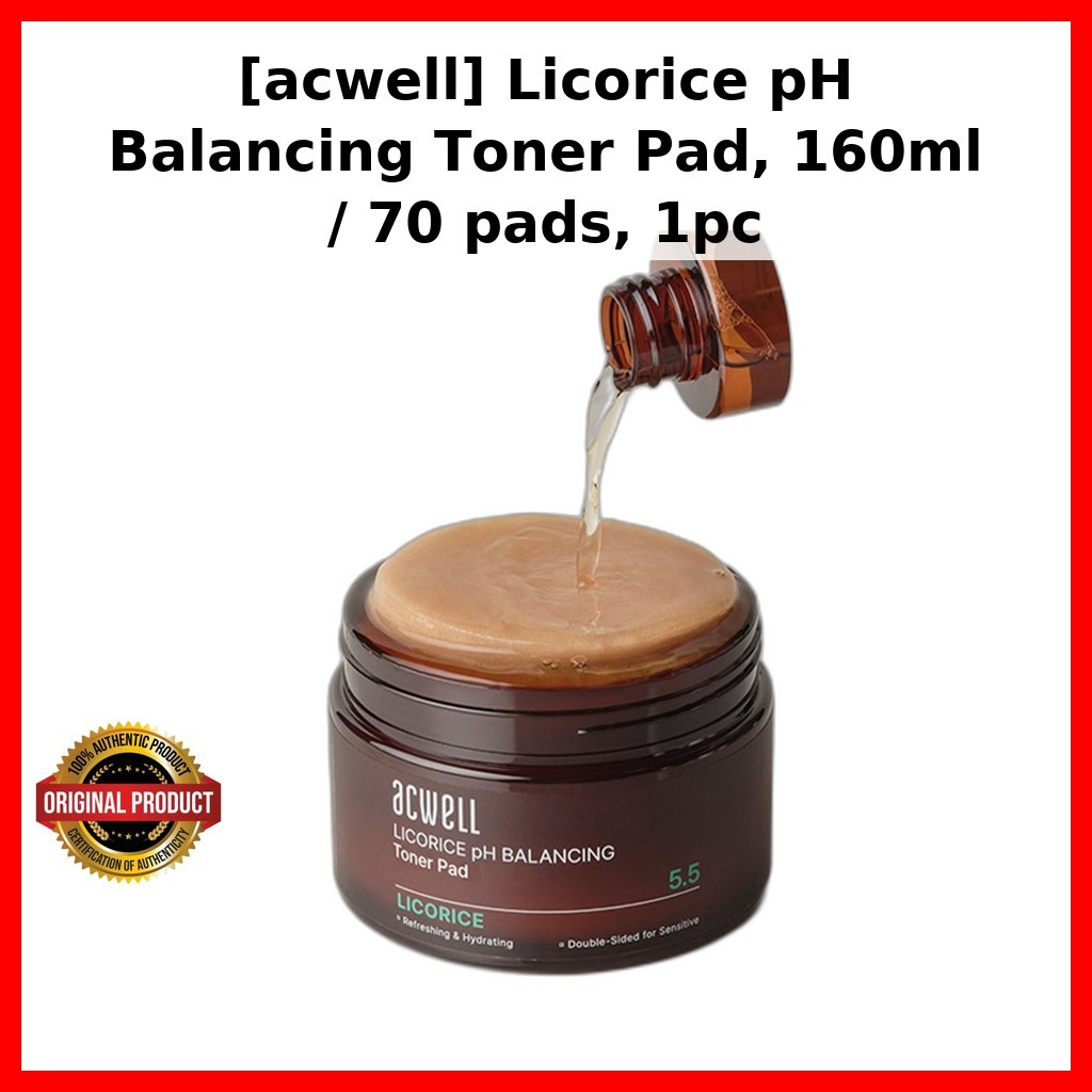 [acwell] Licorice pH Balancing Toner Pad, 160ml / 70 แผ่น, 1pc / Korean Toner Pad / pH Balancing by 