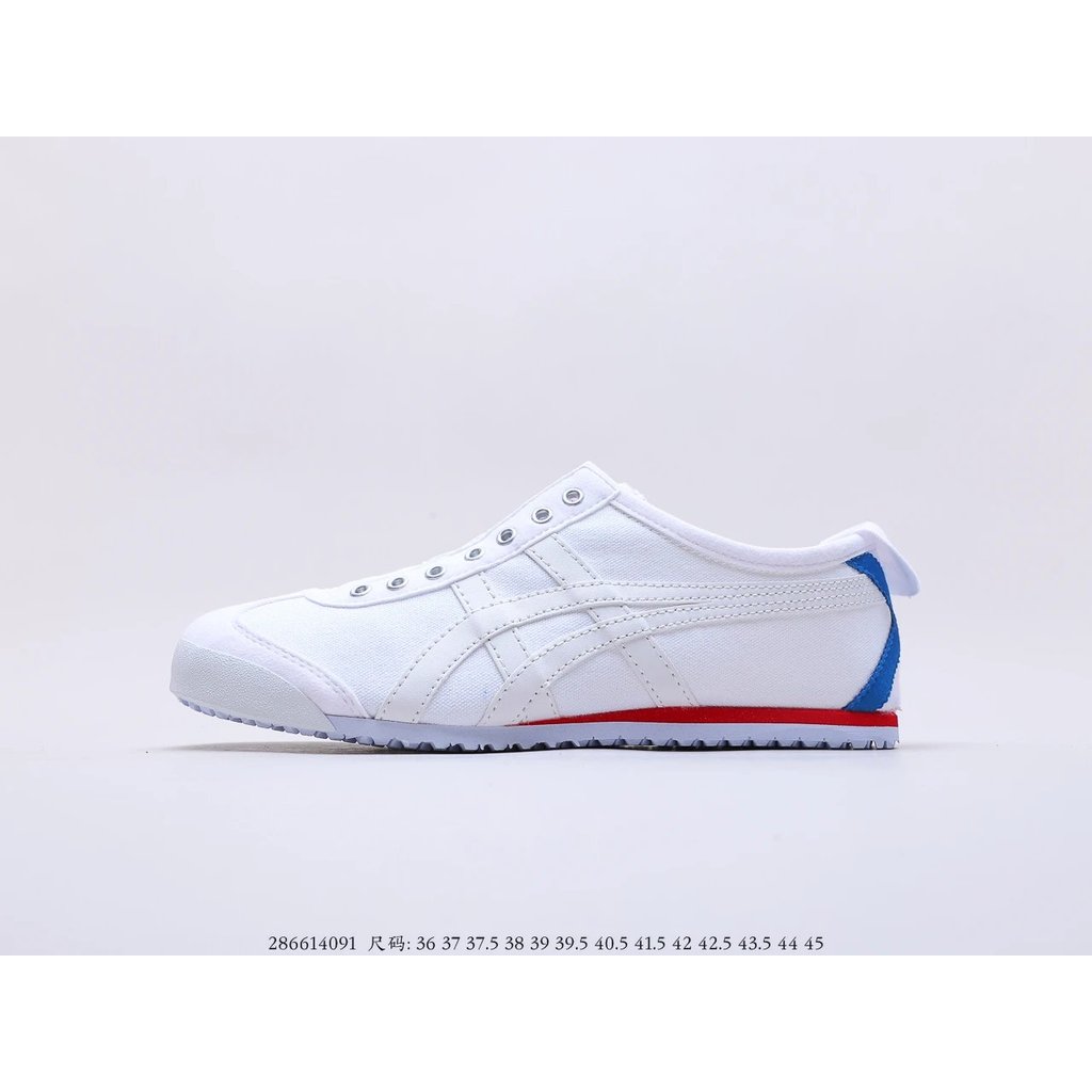 ASICS Onitsuka Tiger Onitsuka Tiger One-Pedal Lazy ผู้ชายผู้หญิงรองเท้าผ้าใบ All-Match อินเทรนด์คู่ร