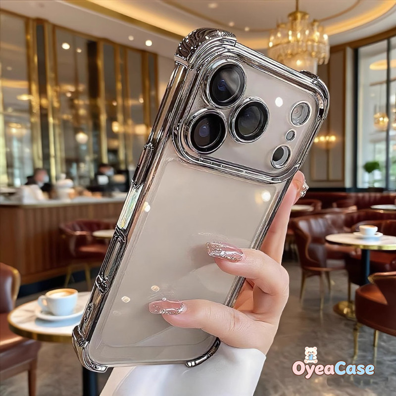 หรูหราสี่มุม Electroplated Clear สําหรับ OPPO Reno 15 ค้นหา X9 X8 A6 Pro Ultra 15F F FS 15C C X8s Pl
