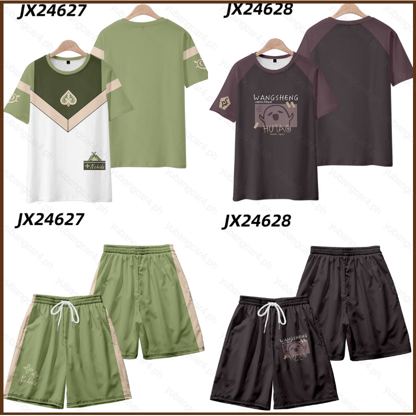 เสื้อ-tanktop แบบอนิเมะสำหรับทุกเพศ YB3 มีลาย.Cosplayตัวละคร Hutao และ Nahida พิมพ์3D สไตล์แคชวล