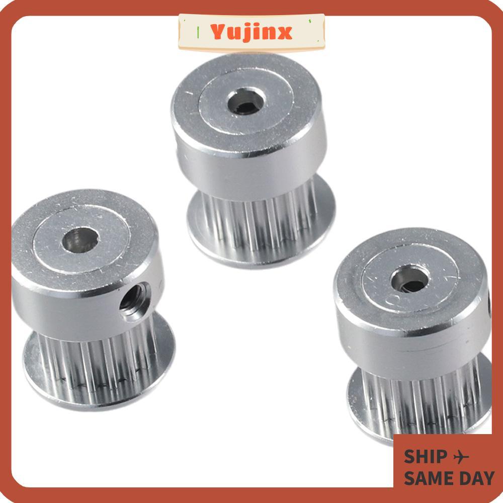 YUJINX 10 ชิ้น GT2 Idler Pulley, Bore 3 มิลลิเมตรอลูมิเนียม GT2 Timing Belt Idler Pulley, 2GT Steppe