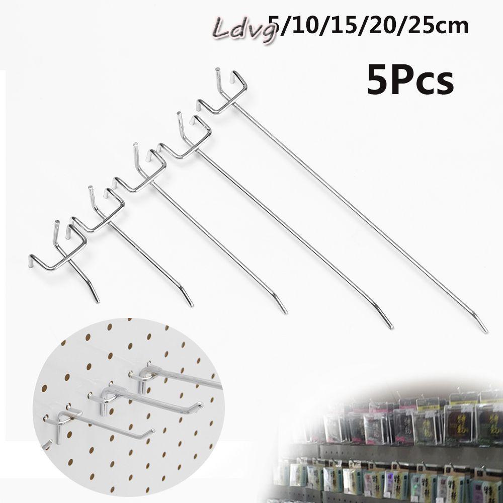 LDVG 5 ชิ้น Storage Racks Holder ทนทาน Perforated Metal Panel ขายปลีก Shop Peg