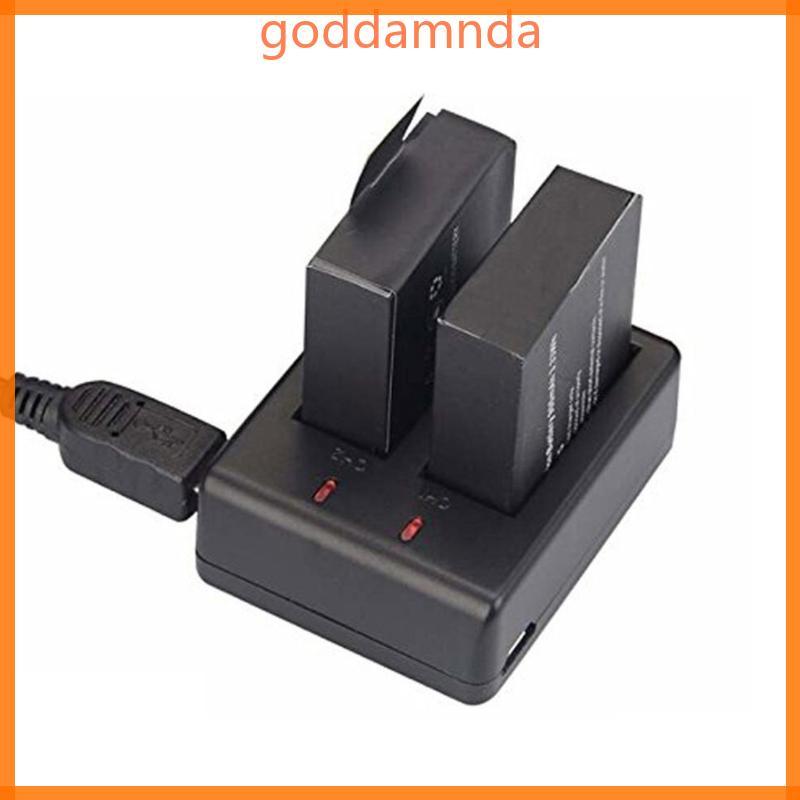 เครื่องชาร์จ GODD เครื่องชาร์จคู่สําหรับอุปกรณ์เสริมสําหรับกล้อง EKEN J4000 H9R