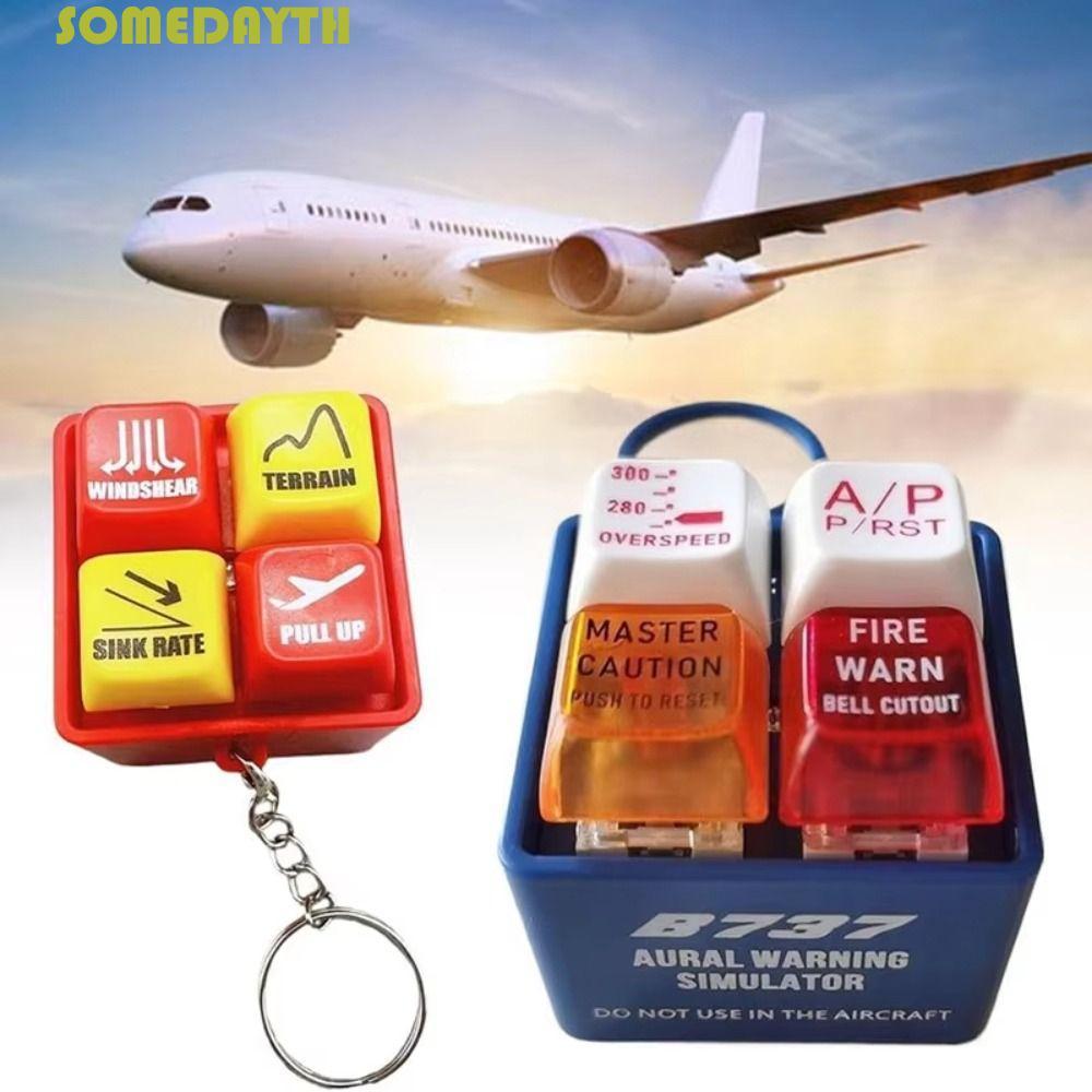 SOMEDAY EGPWS Warning Simulator, 737 Airbus Sound Effects พวงกุญแจนักบิน,คอลเลกชันเครื่องบินเส้นทางจี้พลาสติก 737 เสียงเตือนของขวัญเพื่อน