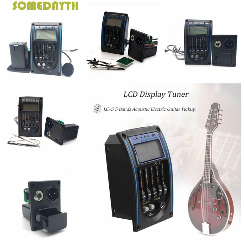 SOMEDAY Band กีต้าร์โปร่ง Preamp, LC-5/4 5 Band Guitar Tuner System, Volume Control EQ Equalizer Vol