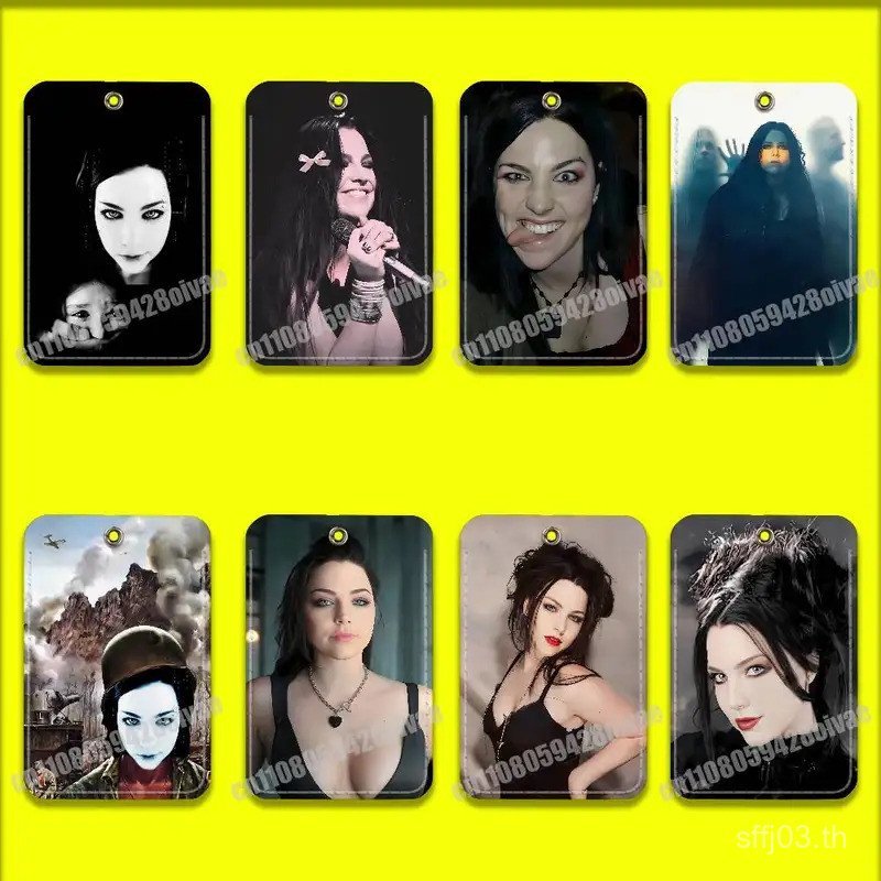 E-Evanescence Fallen A-Amy Lee สําหรับ ID คลิปบัตรเครดิต Bank กระเป๋ารถบัสอาหารผู้ถือบัตรกระเป๋าตกแต