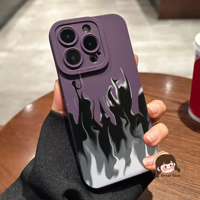 Cool สีดําเปลวไฟเคสโทรศัพท์สําหรับRealme GT7 GT6 GT Neo 7 6 SE GT5 GT2 GT Explorer Master Q5i Q5X Q2